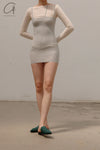 BASERANGE Ribbed Cotton Needle Tank Top Camisole TONI and TOTV Collection Made in Portugal BAS-TONI-RB-000-HUI Grey